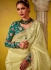 Light green glass tissue sequins embroidered wedding saree with blouse 2159